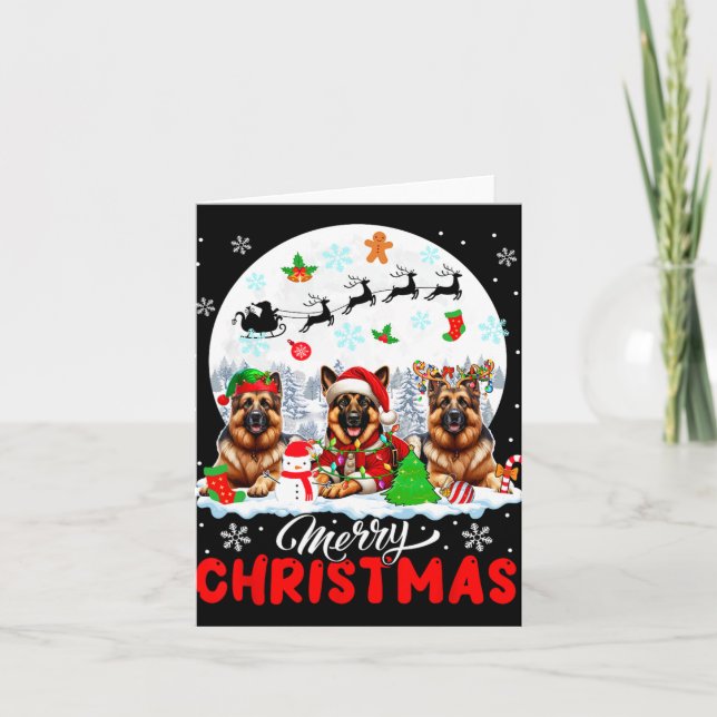 Tarjeta Feliz Navidad Tres Reinos De Santa Elf Alemán Sh (Anverso)