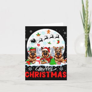 Tarjeta Feliz Navidad Tres Reinos De Santa Elf Alemán Sh