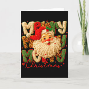 Tarjeta Feliz Navidad Vibraciones de Santa con Hilo de Gan