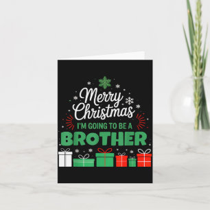 Tarjeta Feliz Navidad voy a ser hermano embarazado