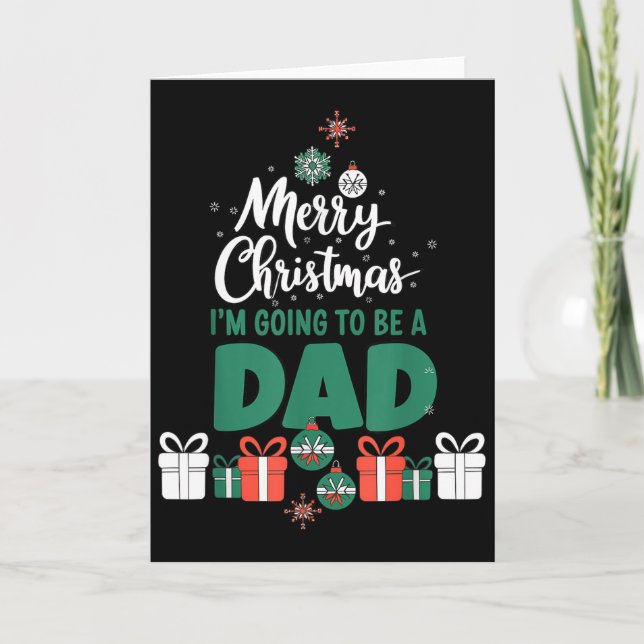 Tarjeta Feliz Navidad Voy A Ser Papá Esposa Embarazada (Anverso)