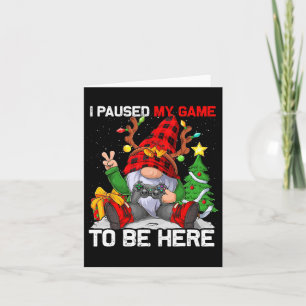 Tarjeta Feliz Navidad Xmas Gamer Gnomo Videojuego Chicos K