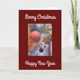 TARJETA **FELIZ NAVIDAD Y AÑO NUEVO TAMBIÉN**