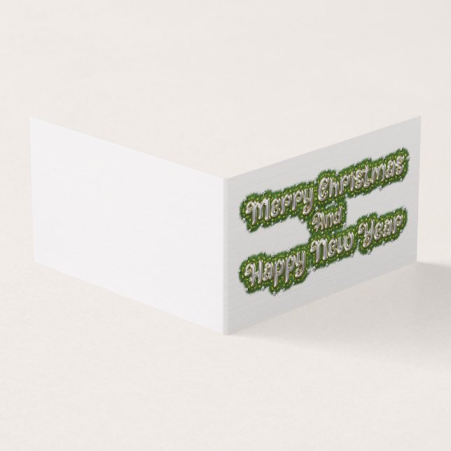 Tarjeta Feliz Navidad Y Feliz Año Nuevo (Exterior)