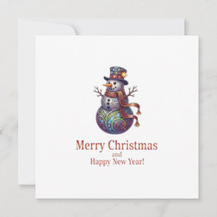 TARJETA FELIZ NAVIDAD Y FELIZ AÑO NUEVO