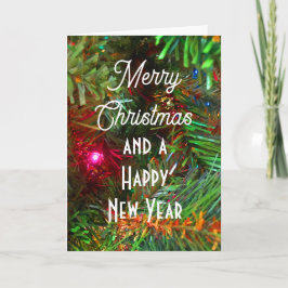 Tarjeta Feliz Navidad y Feliz Año Nuevo