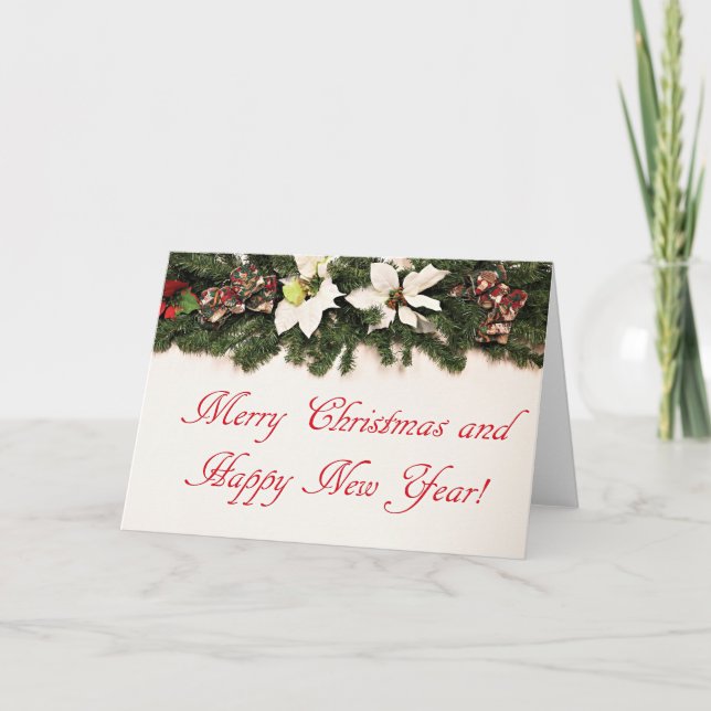 Tarjeta Feliz Navidad y Feliz Año Nuevo (Anverso)