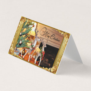 Tarjeta Feliz Navidad y Feliz Año Nuevo