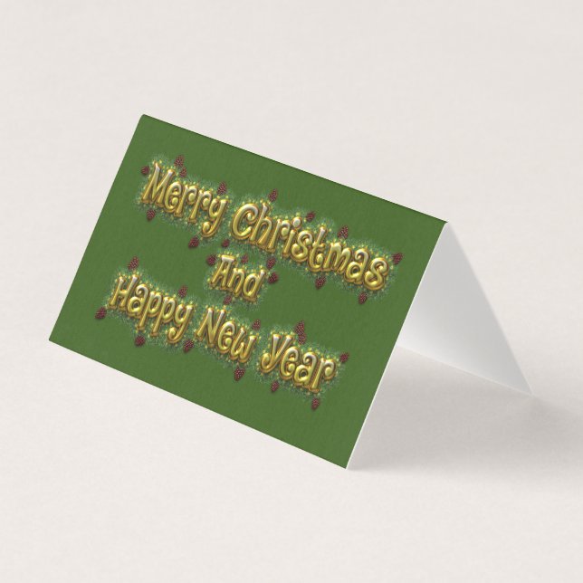 Tarjeta Feliz Navidad Y Feliz Año Nuevo (Anverso)