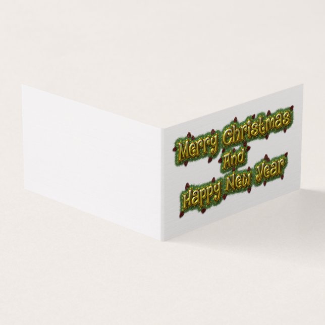 Tarjeta Feliz Navidad Y Feliz Año Nuevo (Exterior)