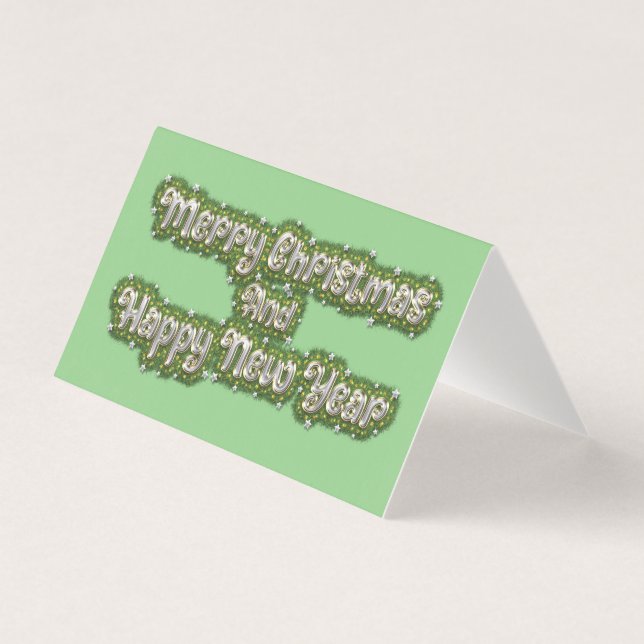 Tarjeta Feliz Navidad Y Feliz Año Nuevo (Anverso)