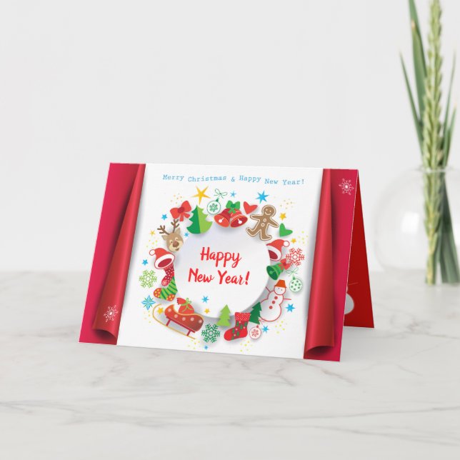 Tarjeta Feliz Navidad y Feliz Año Nuevo! NAVIDAD (Anverso)