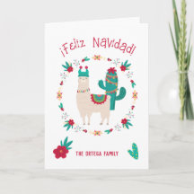 Feliz Navidad y festivos Navidades de llamas