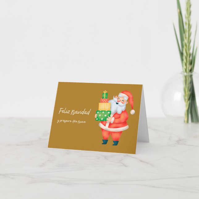 Tarjeta Feliz Navidad y próspero Año Nuevo, Navidad  (Anverso)