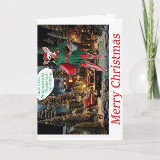 Tarjeta ¡Feliz Navidad! Zorro como duende.