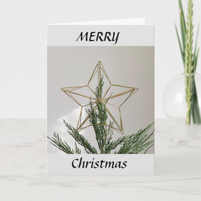 TARJETA FELIZ "NAVIDADES" A UNA "ESTRELLA BRILLANTE" (Anverso)