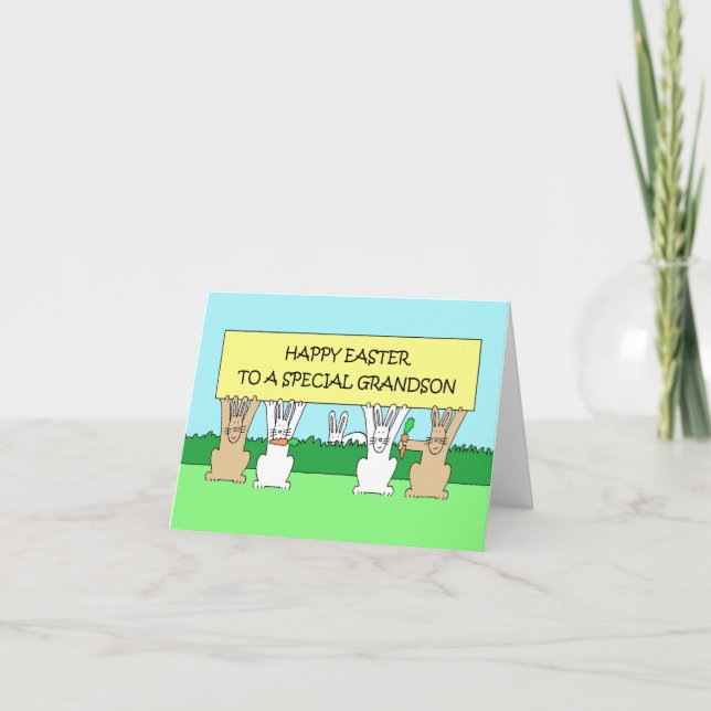 Tarjeta Feliz nieto de Pascua (Anverso)