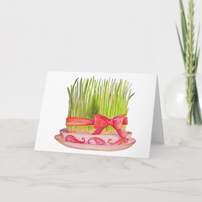 Tarjeta Feliz Nouruz Sabzeh (Anverso)