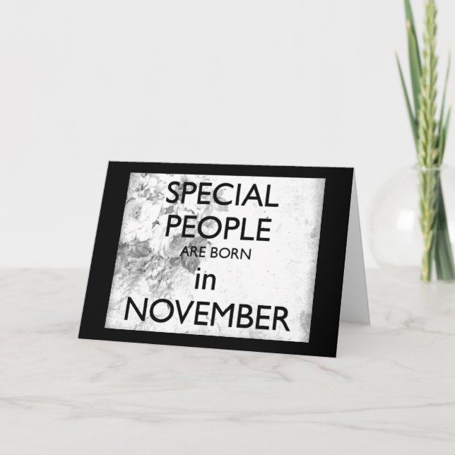 TARJETA FELIZ ****NOVIEMBRE** CUMPLEAÑOS PARA USTED (Anverso)