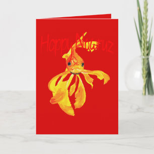 Tarjeta Feliz Nowruz Goldfish Fantail