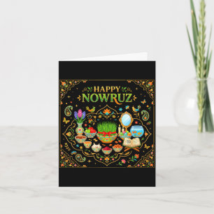 Tarjeta Feliz nowruz por año nuevo persa norooz hombres mu