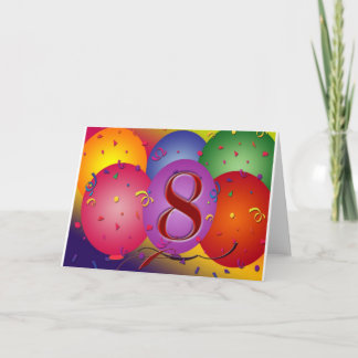 Tarjeta ¡Feliz octavo cumpleaños!