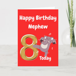 Tarjeta Feliz octavo cumpleaños, sobrino