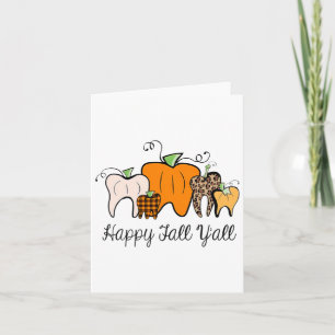 Tarjeta Feliz Otoño Para Todos Diente De Calabaza Lepardo