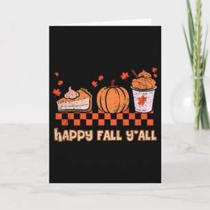 Tarjeta Feliz Otoño Yall Halloween Pastel De Calabaza De A