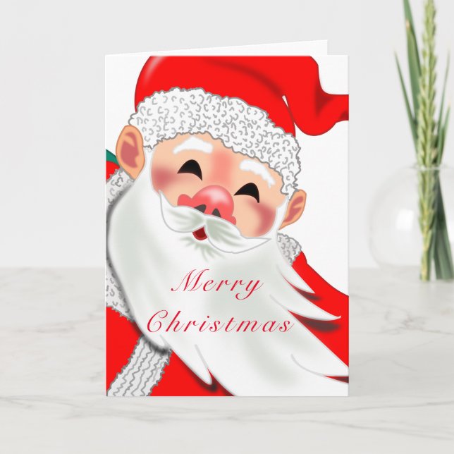 Tarjeta Feliz Papá Noel Feliz Navidad (Anverso)