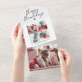 Tarjeta feliz para Navidades de perro de Collage d