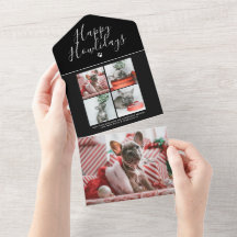 Tarjeta feliz para Navidades de perro de Collage d