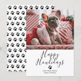 Tarjeta feliz para Navidades de perro Mascota de H