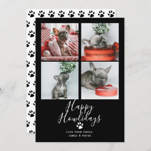 Tarjeta feliz para Navidades de perro Mascota de H