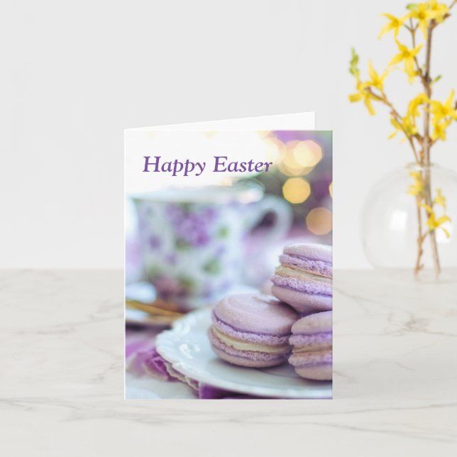 Tarjeta Feliz Pascua (flor amarilla)