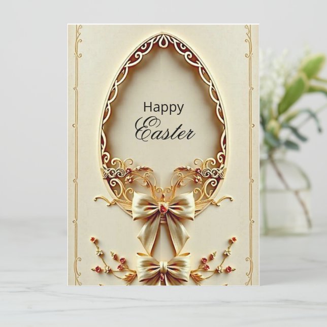 Tarjeta Feliz Pascua (Anverso de pie)