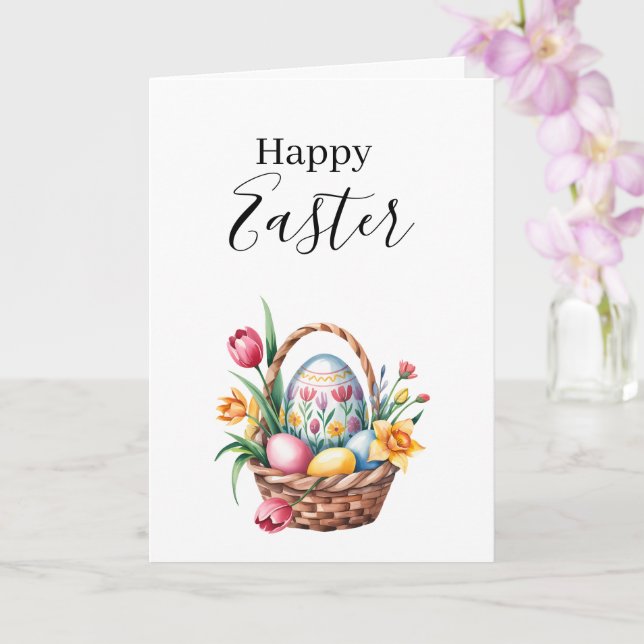 Tarjeta Feliz Pascua (Orquídea)