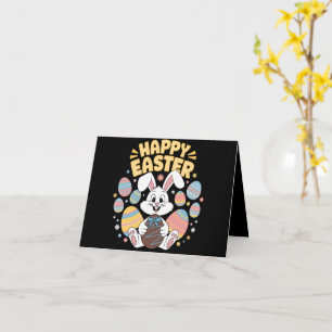 Tarjeta Feliz Pascua 2025  Huevos Conejo Conejito Lindo