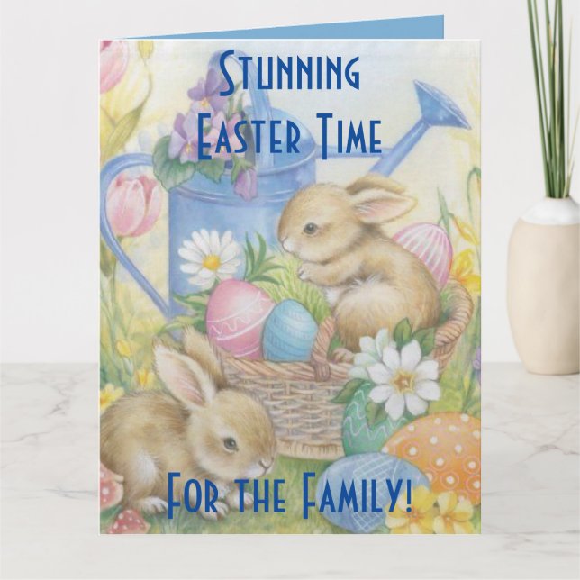 Tarjeta Feliz Pascua a mi familia (Anverso)