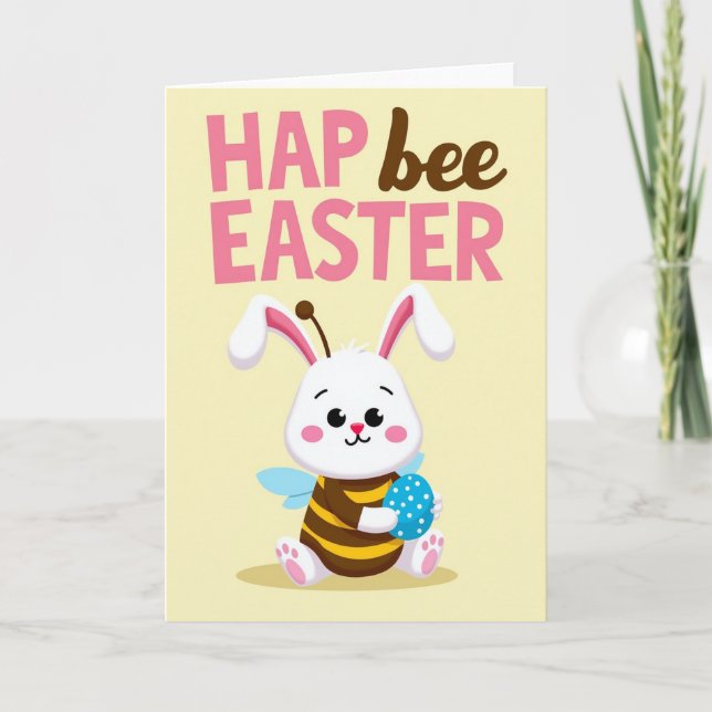 Tarjeta Feliz Pascua Abeja (Anverso)