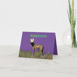 Tarjeta Feliz Pascua Brindle Great Dane