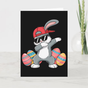 Tarjeta Feliz Pascua Bruh Bunny Dab Rabbit Baile Niños