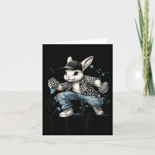 Tarjeta Feliz Pascua Bruh Gracioso Conejo Conejo Conejo Ni