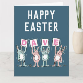 Tarjeta Feliz Pascua con nombre de 4 letras