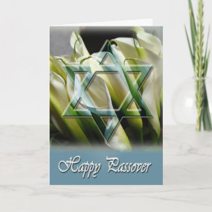 Tarjeta Feliz Pascua con Star of David y Callas