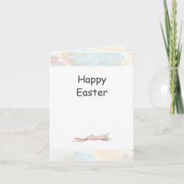 Tarjeta Feliz Pascua Conejo de Pascua Acuarela