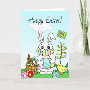 Tarjeta Feliz Pascua, Conejo de Pascua en Facemask