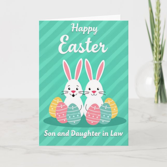 Tarjeta Feliz Pascua de Conejos (Anverso)