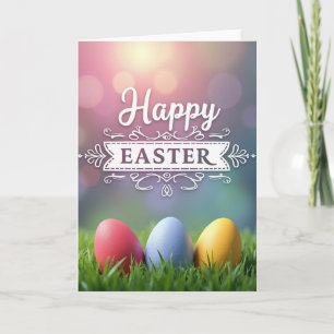 Tarjeta Feliz Pascua de Resurrección al estilo de