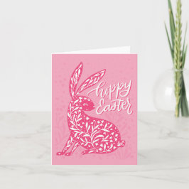 Tarjeta Feliz Pascua de un conejito lindo